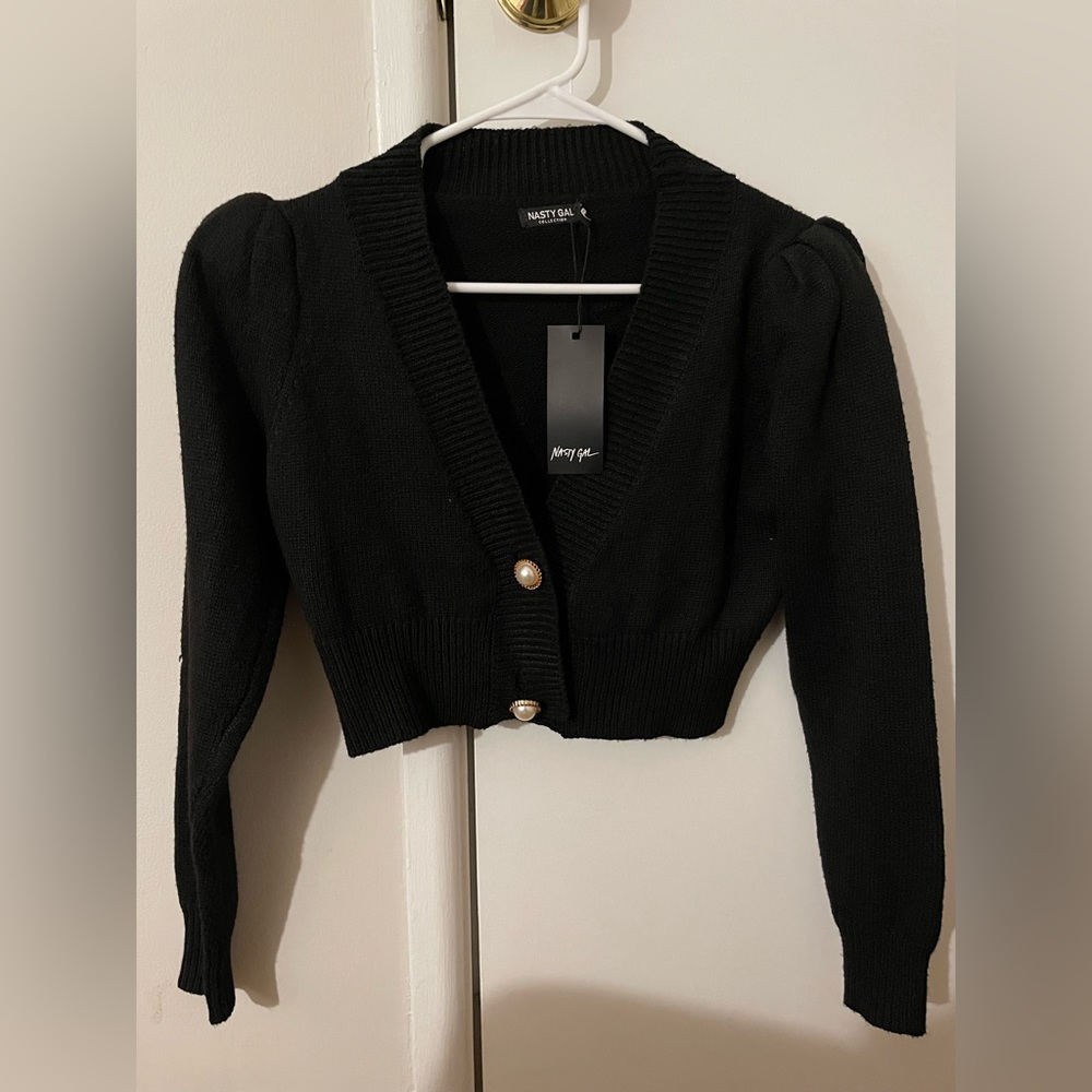 Black cardigan